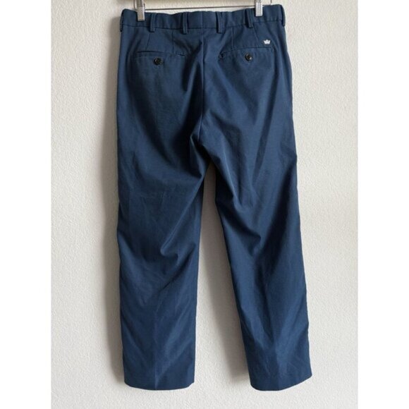 Peter Millar Crown Sport Pants Men 32 X 28.5 Blue Performance Flat Straight Golf - Picture 2 of 10